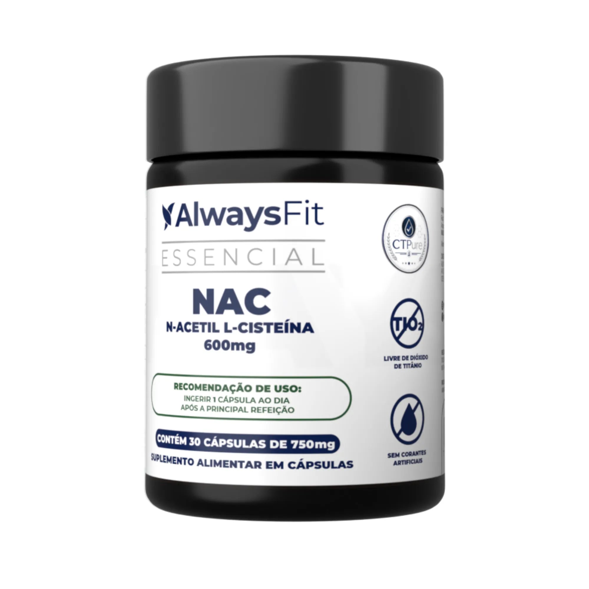 Kit 28 - 3 NAC - N-Acetil L-Cisteína - 600mg - Precursor da Glutationa
