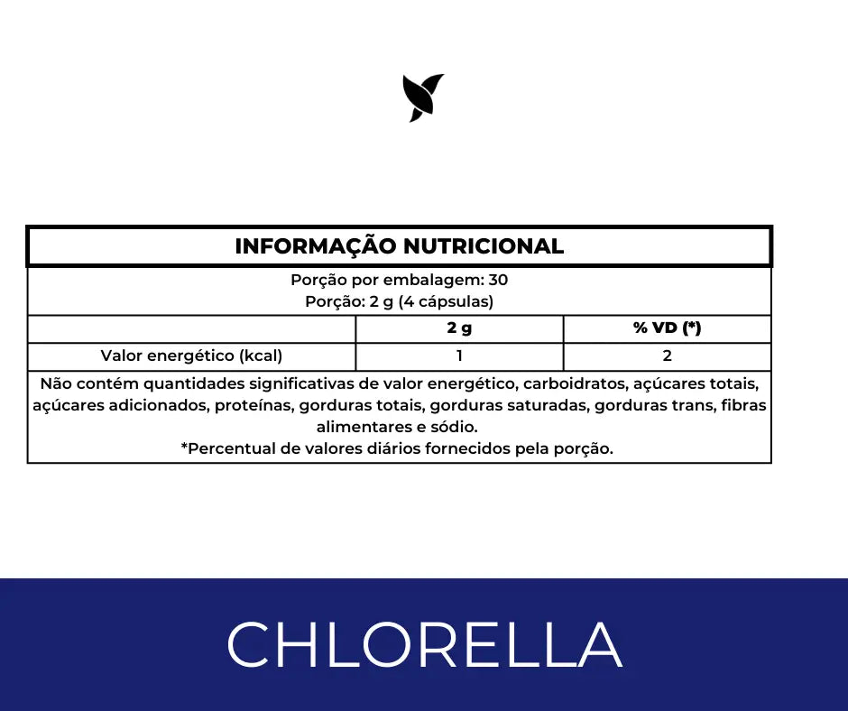 Chlorella — Suplemento alimentar em cápsulas