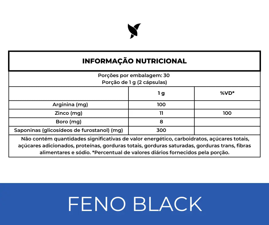 Feno Grego Black — Suplemento alimentar em cápsulas
