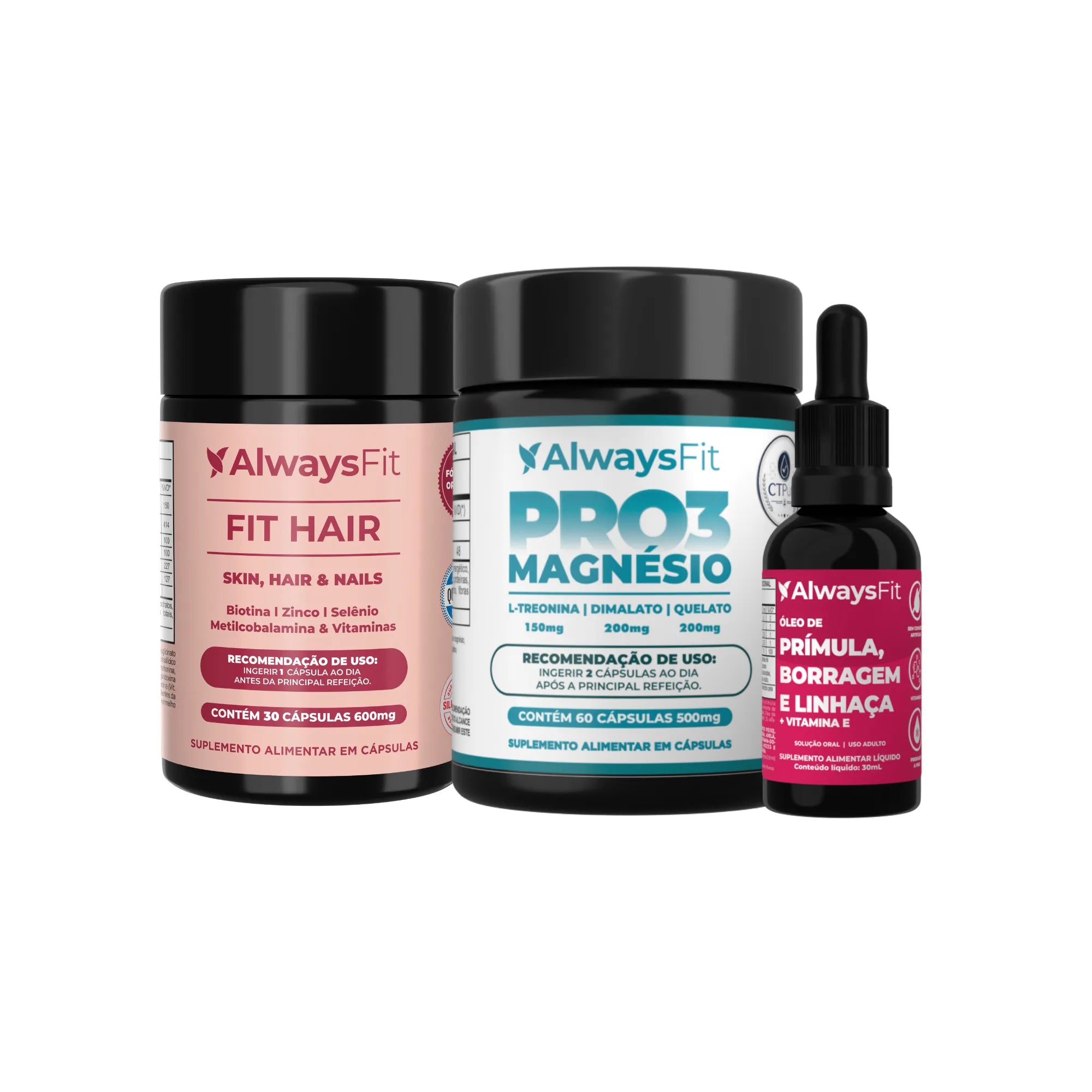 Kit 6 - Fithair + Composto Meno + Pro3