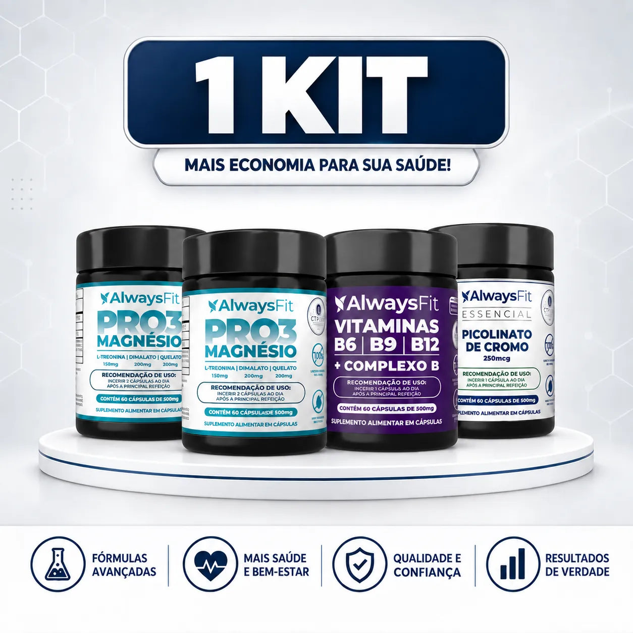 Kit  2 Pro3 + Complexo B + Picolinato