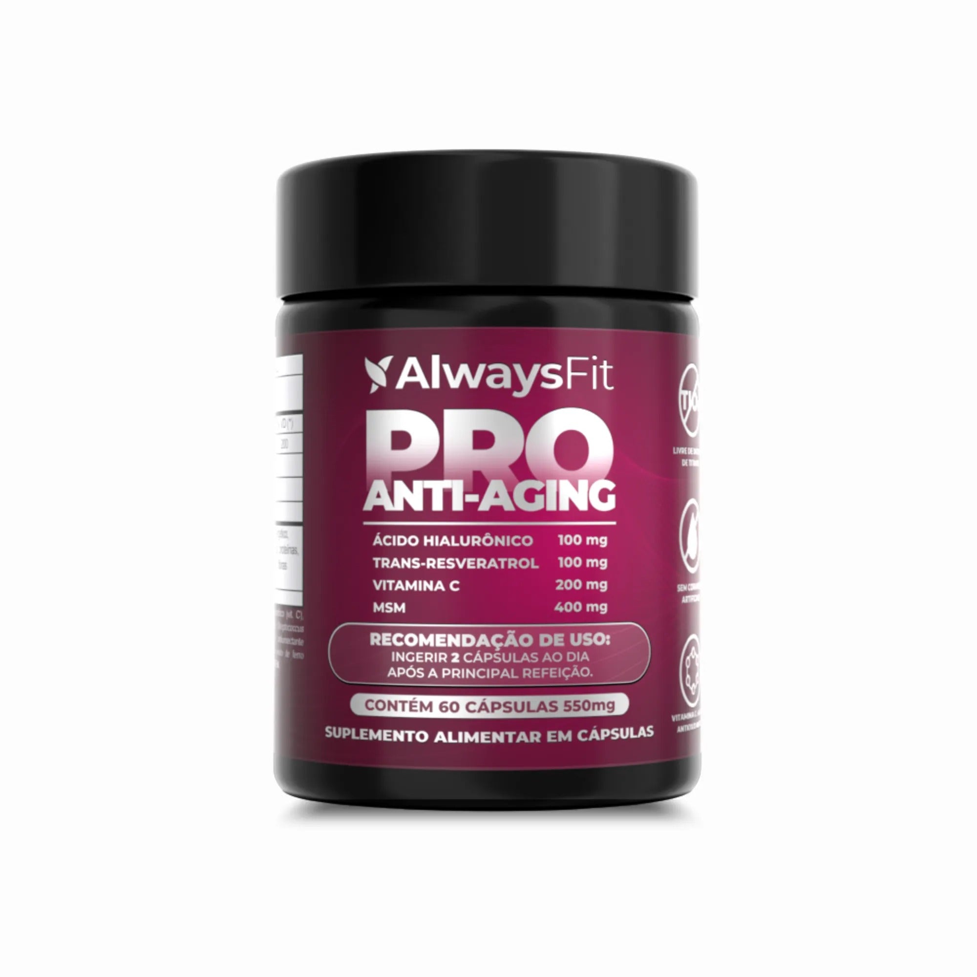 Kit Pro Anti-Aging + Roll-On Cabelo + Shot Matinal Morango
