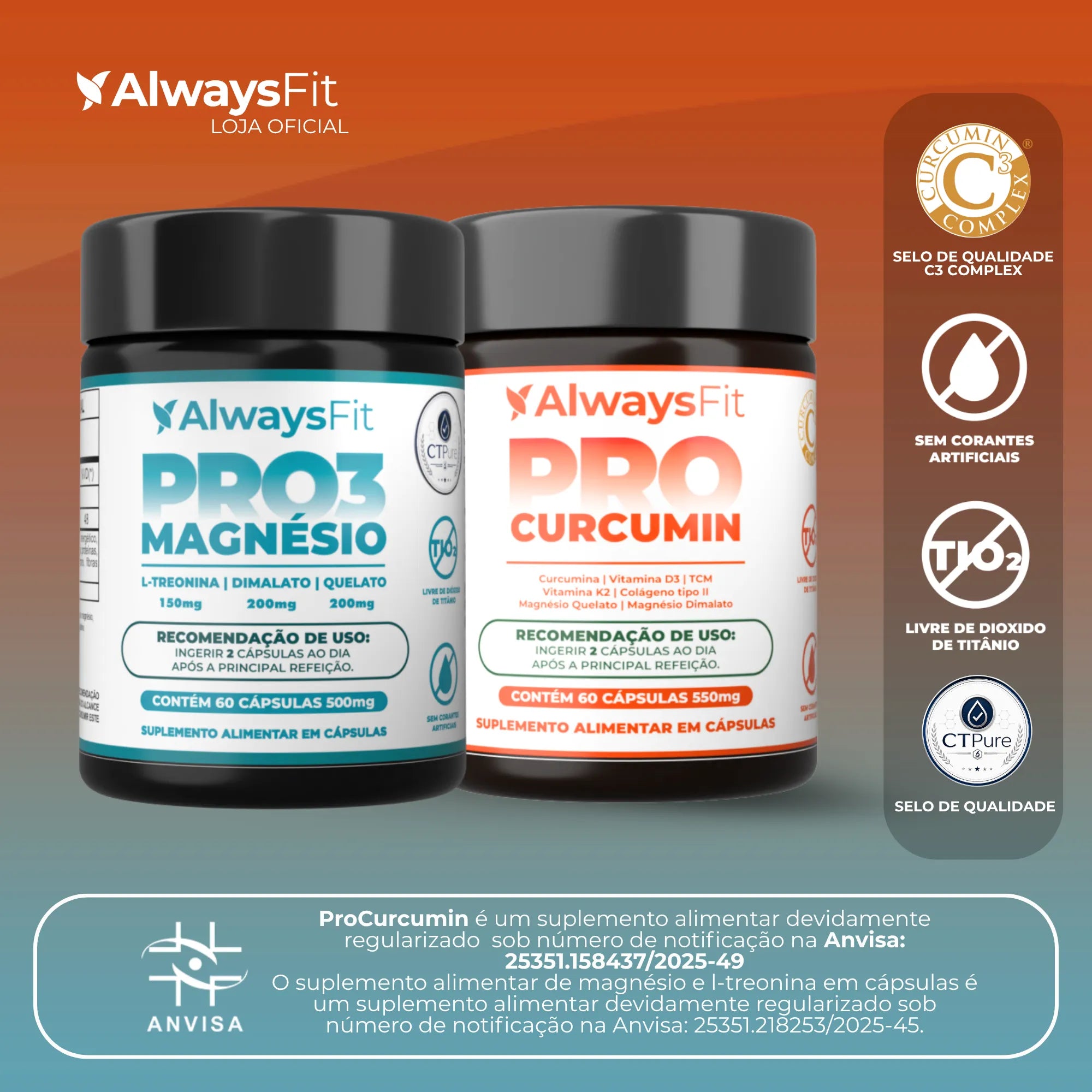 Kit 12 - ProCurcumin + Pro3 Magnésio