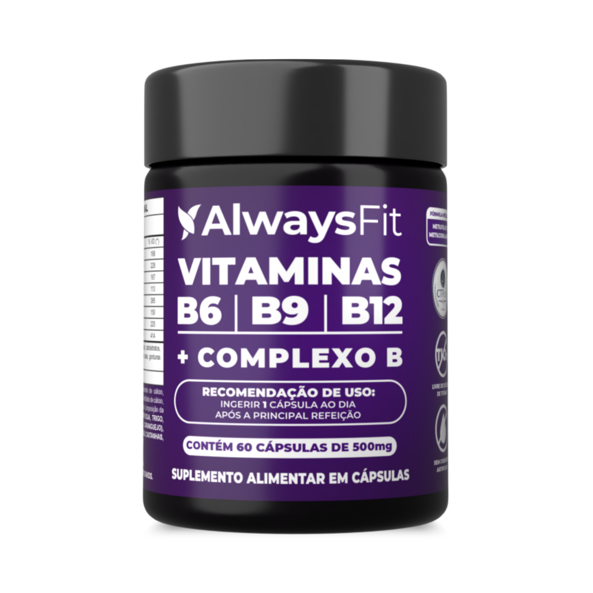 Vitaminas B6 B9 B12 + Complexo B em cápsulas – Energia, metabolismo e equilíbrio diário