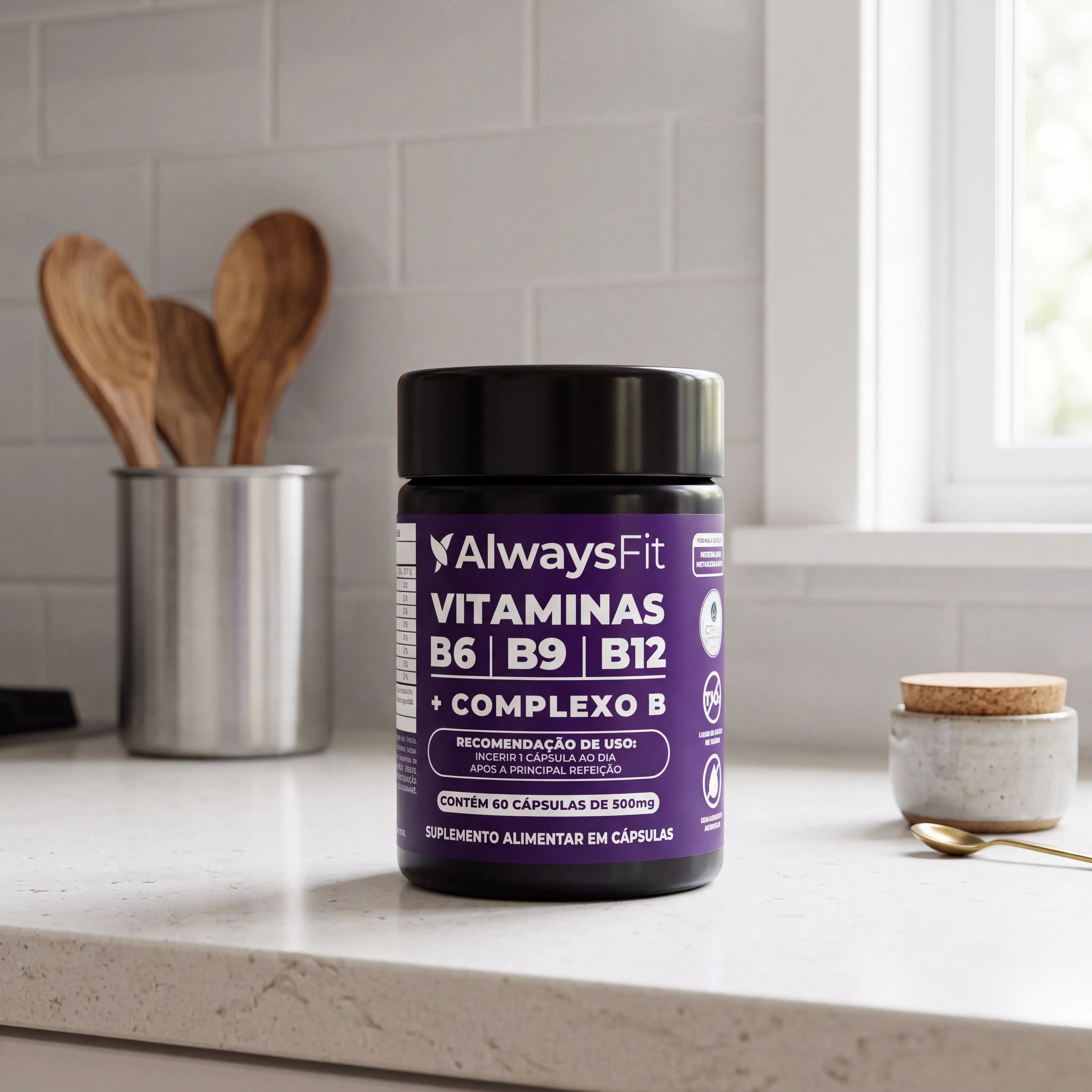 Vitaminas B6 B9 B12 + Complexo B em cápsulas – Energia, metabolismo e equilíbrio diário