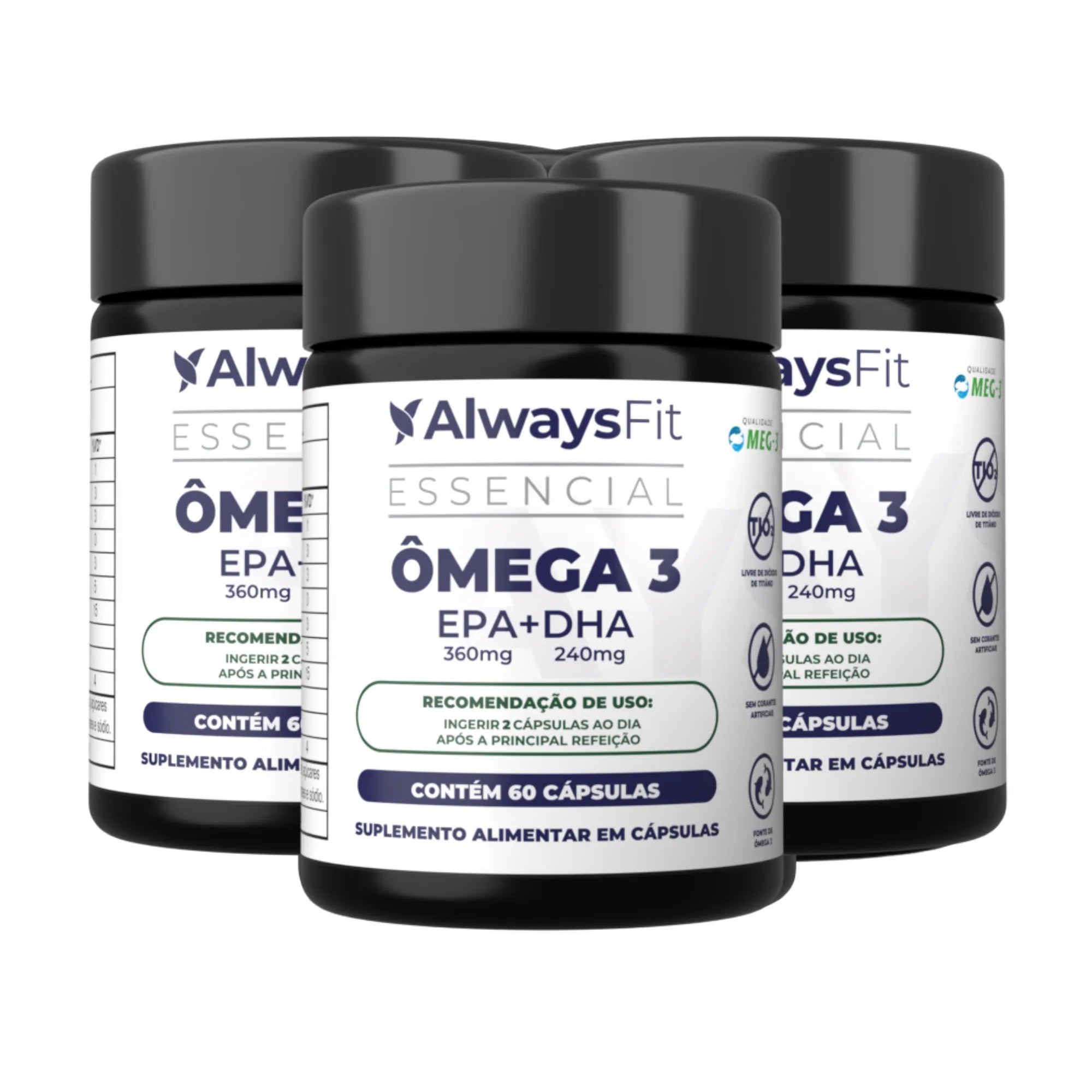 Ômega 3 Essencial - 360 mg EPA + 240 mg DHA — Suplemento alimentar em cápsulas