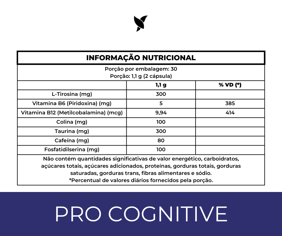 Pro Cognitive — Suplemento alimentar em cápsulas