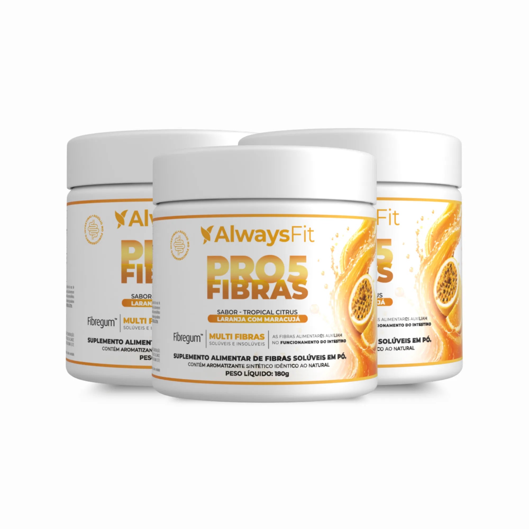Pro5Fibras - Saúde Intestinal - Sabor  Laranja com Maracujá