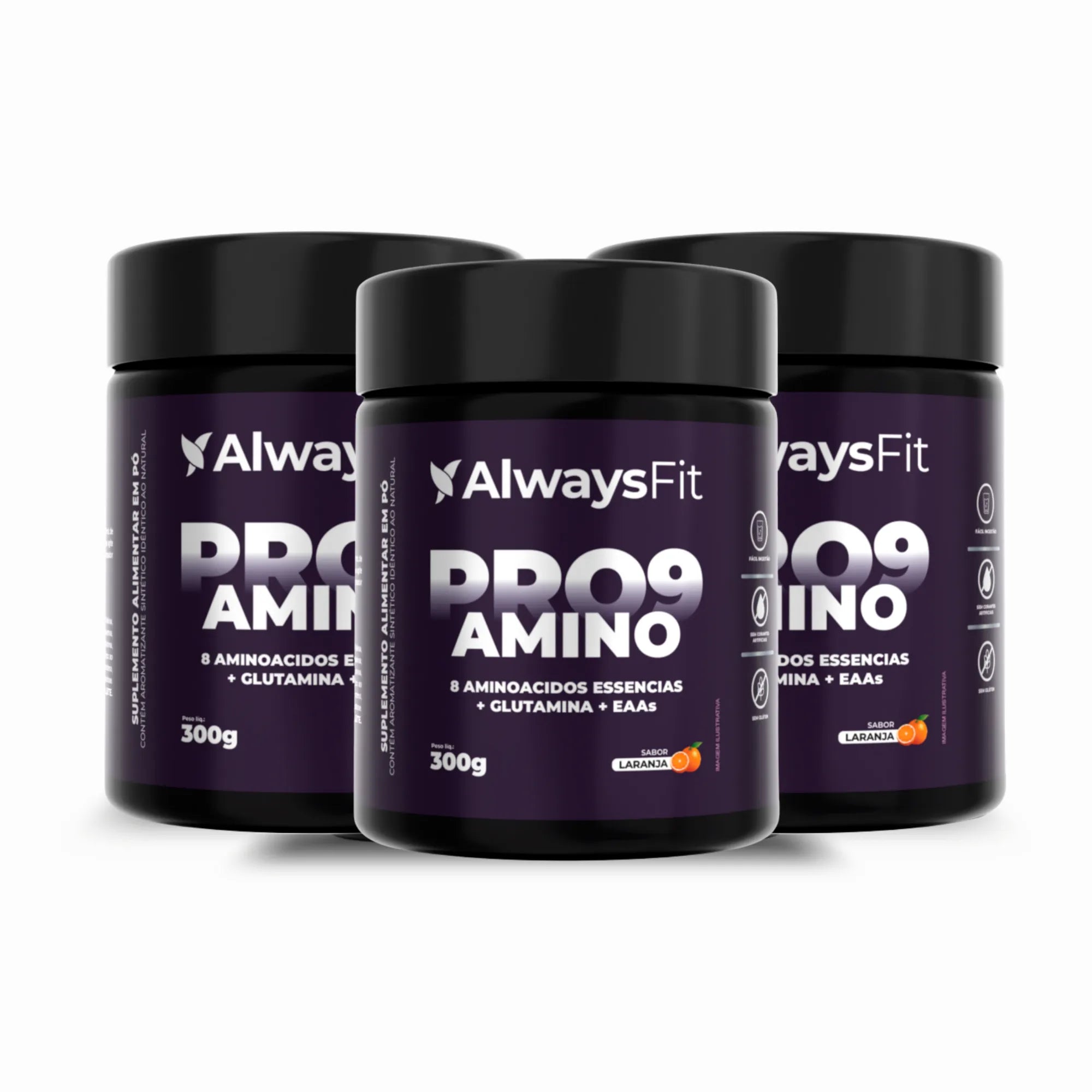 Pro9Amino — Suplemento alimentar de aminoácidos em pó (sabor laranja)