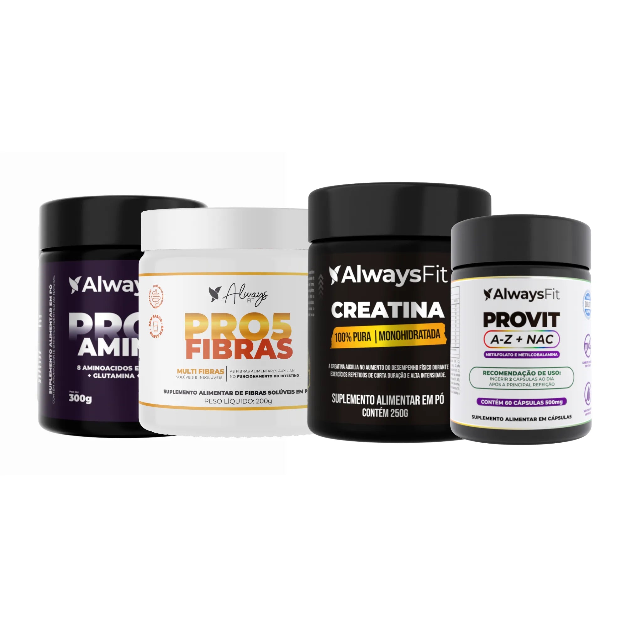 Kit 8 - Pro9Amino + Pro5Fibras + Provit + Creatina
