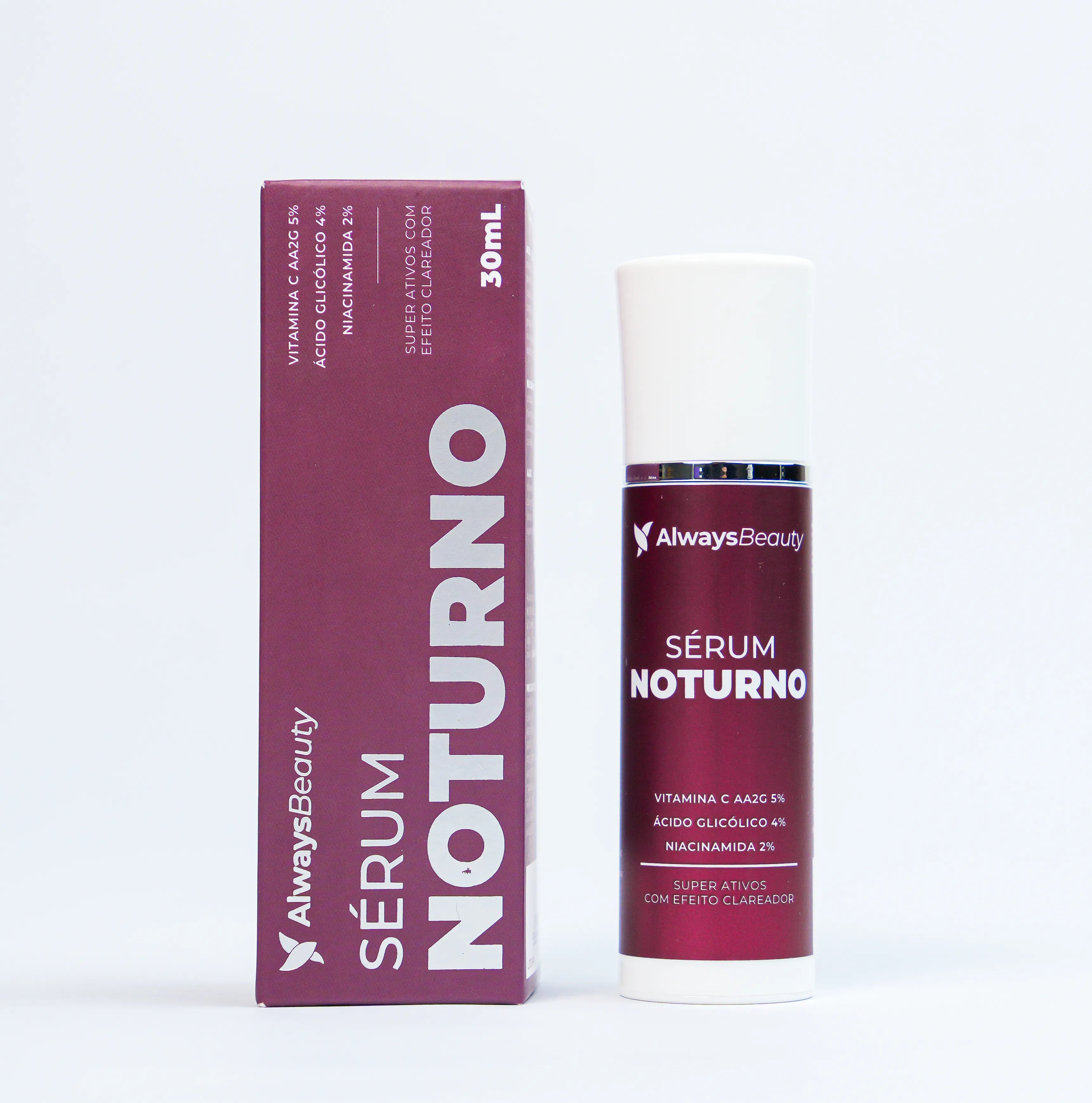 Sérum Noturno 3 em 1 (Ácido Glicólico, Niacinamida e Vit C) 30ml