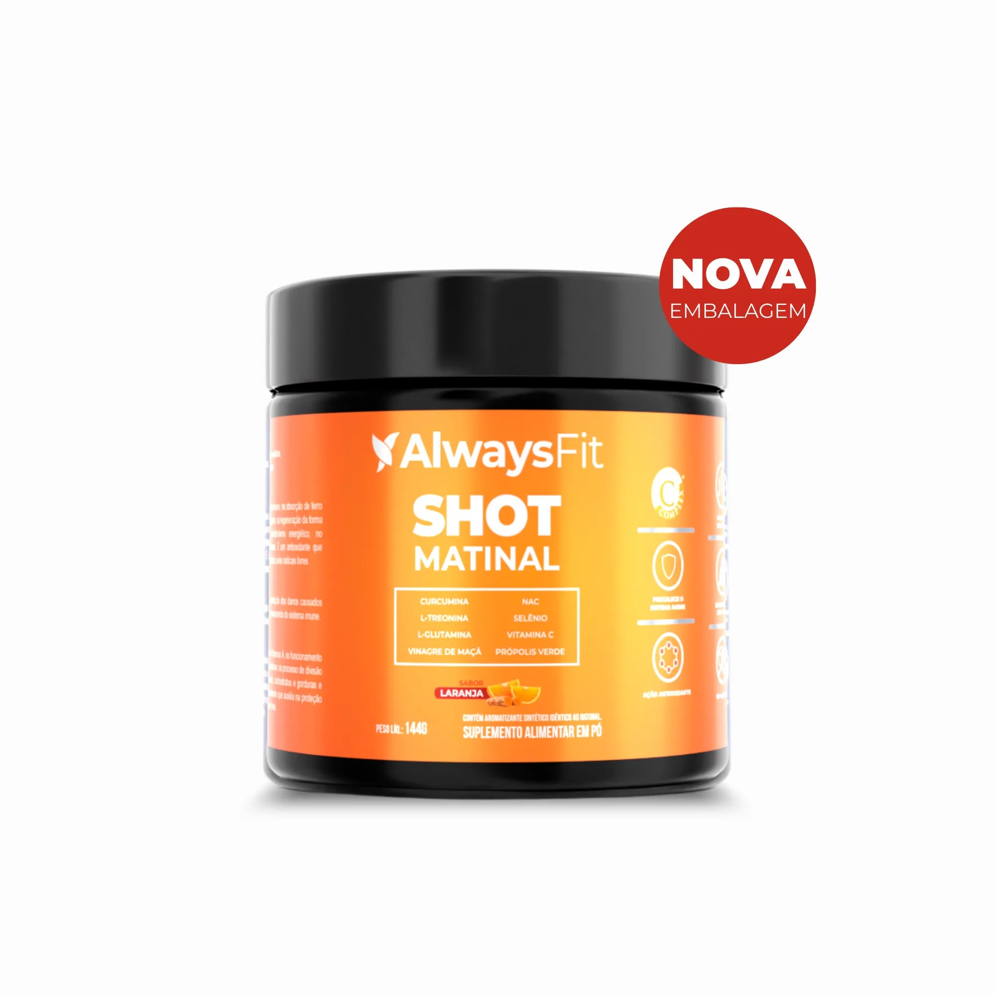 Shot Matinal — Suplemento alimentar em pó (sabor laranja)
